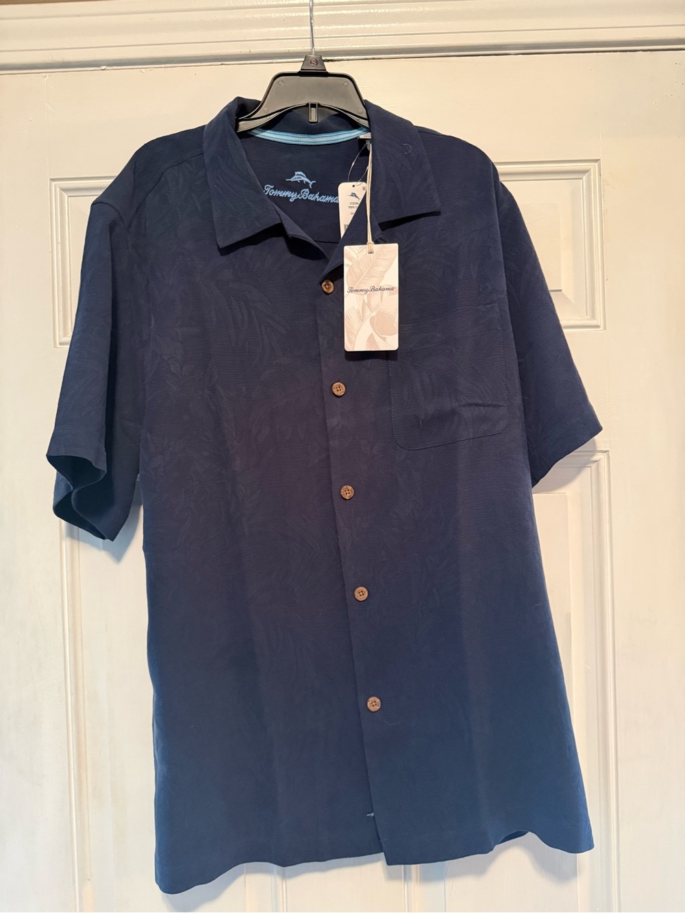 Tommy Bahama Navy Short-Sleeve Button-Down Camp Shirt